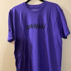 UNHAPPY T-SHIRT LARGE PURPLE NEW